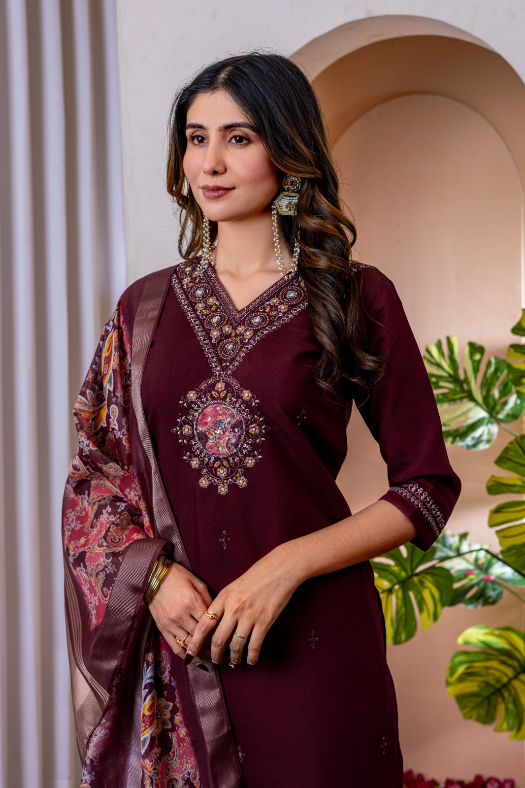 Product Image - Designer Straight Kurti Pant Dupatta Set - Festive Attire