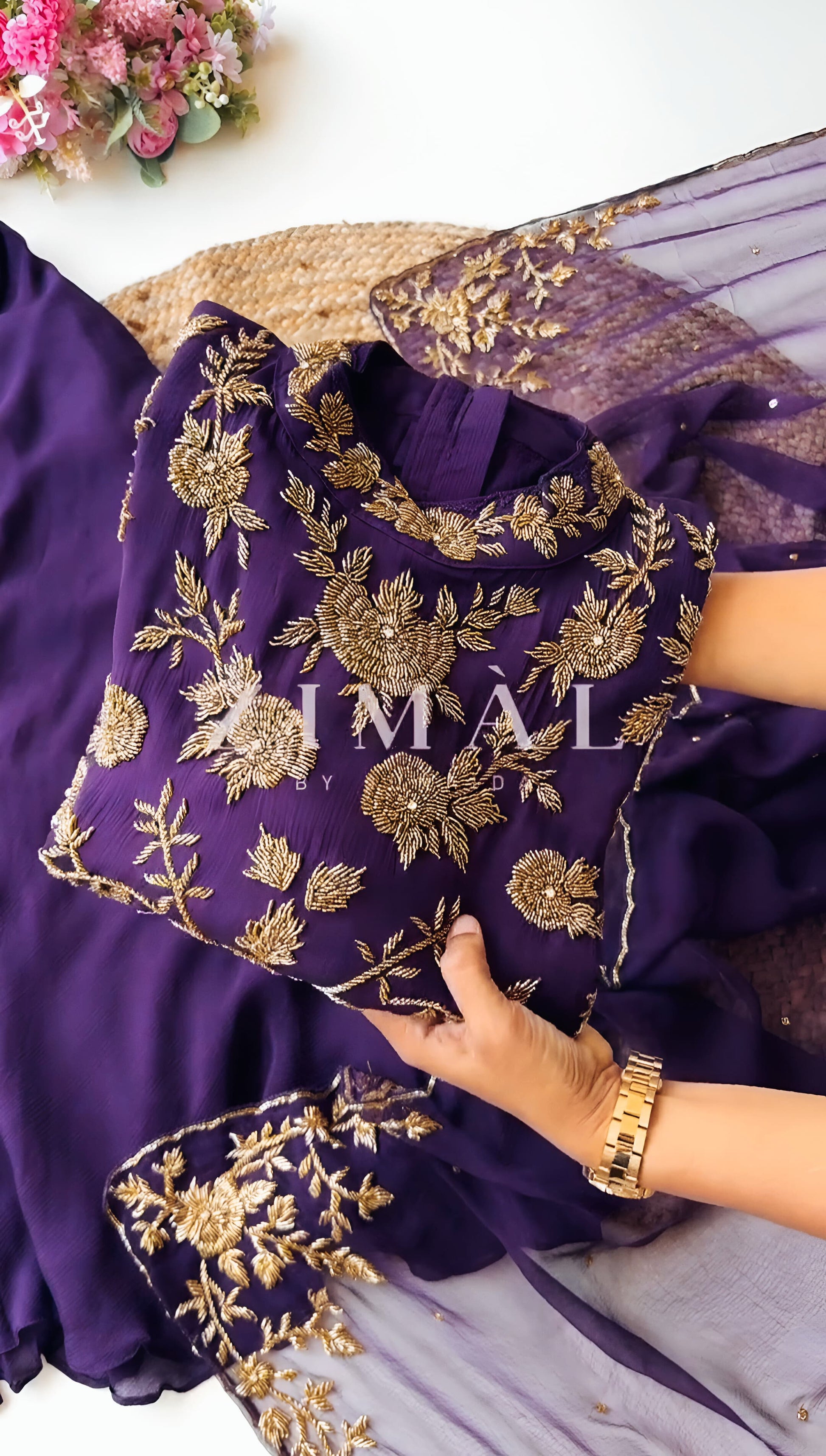 Product Image - Designer Georgette Saree - Elegant Festive Wear