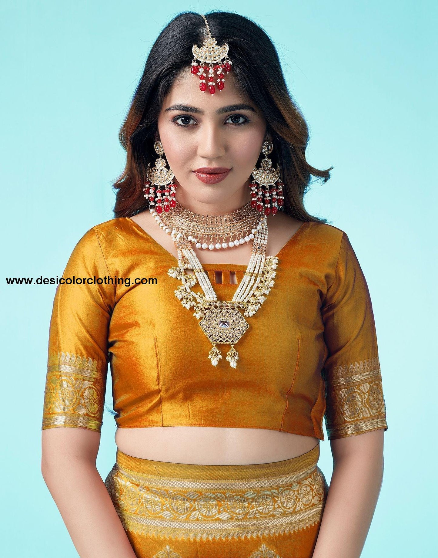 Turmeric Yellow Jacquard Silk Saree
