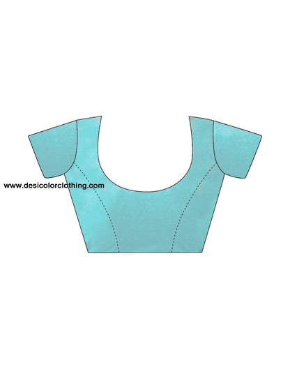 Blue Georgette Plain Saree