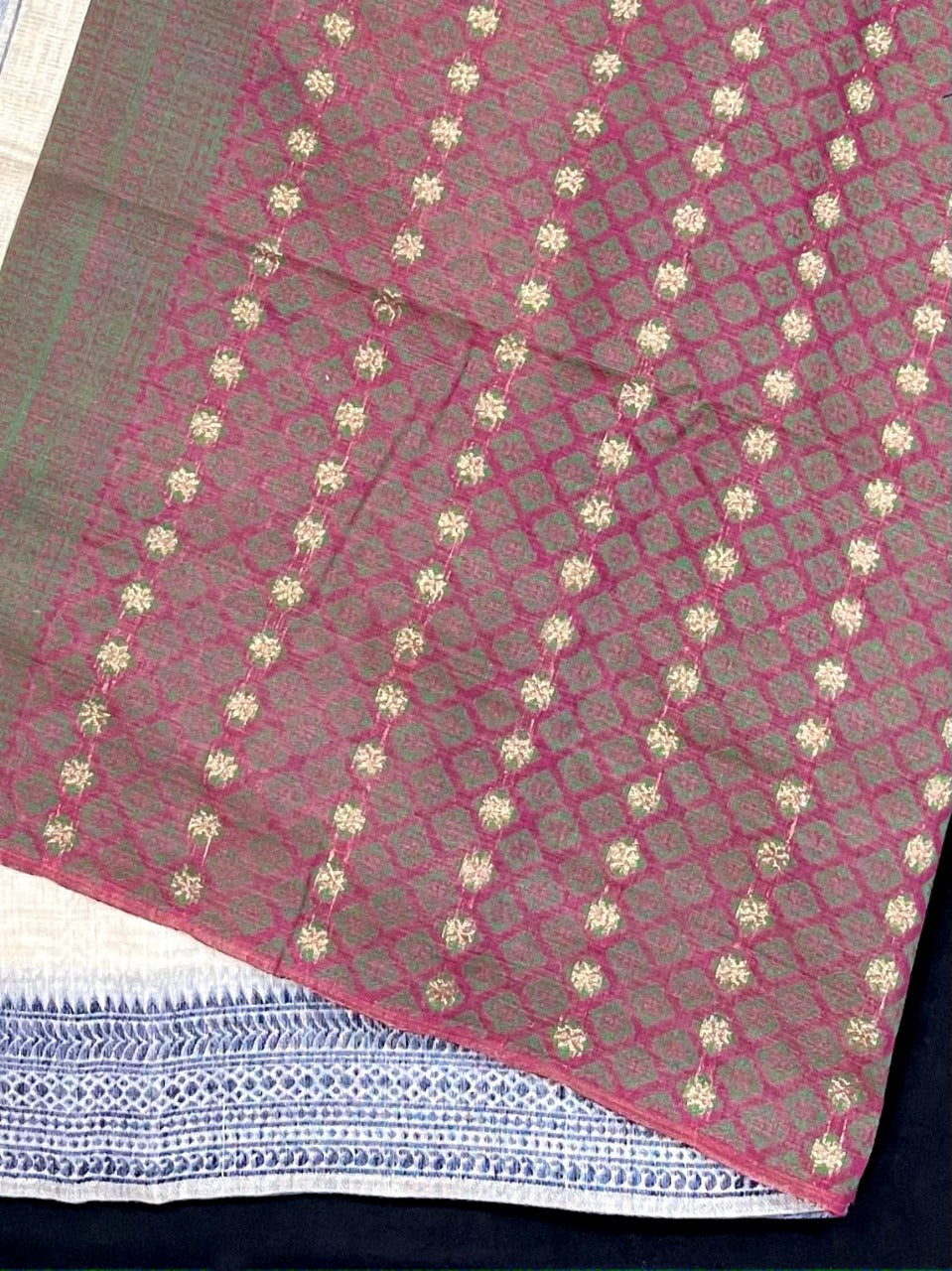 Product Image - Designer Muga Silk Saree with Contrast Weaving Border – Festive Wear