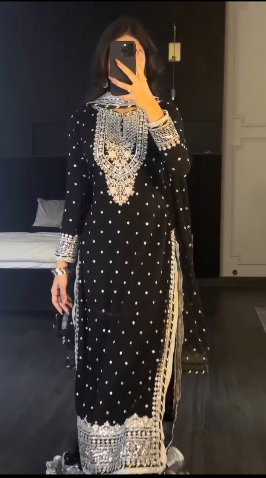 Product Image - Designer Georgette Festive Wedding Saree with Embroidery