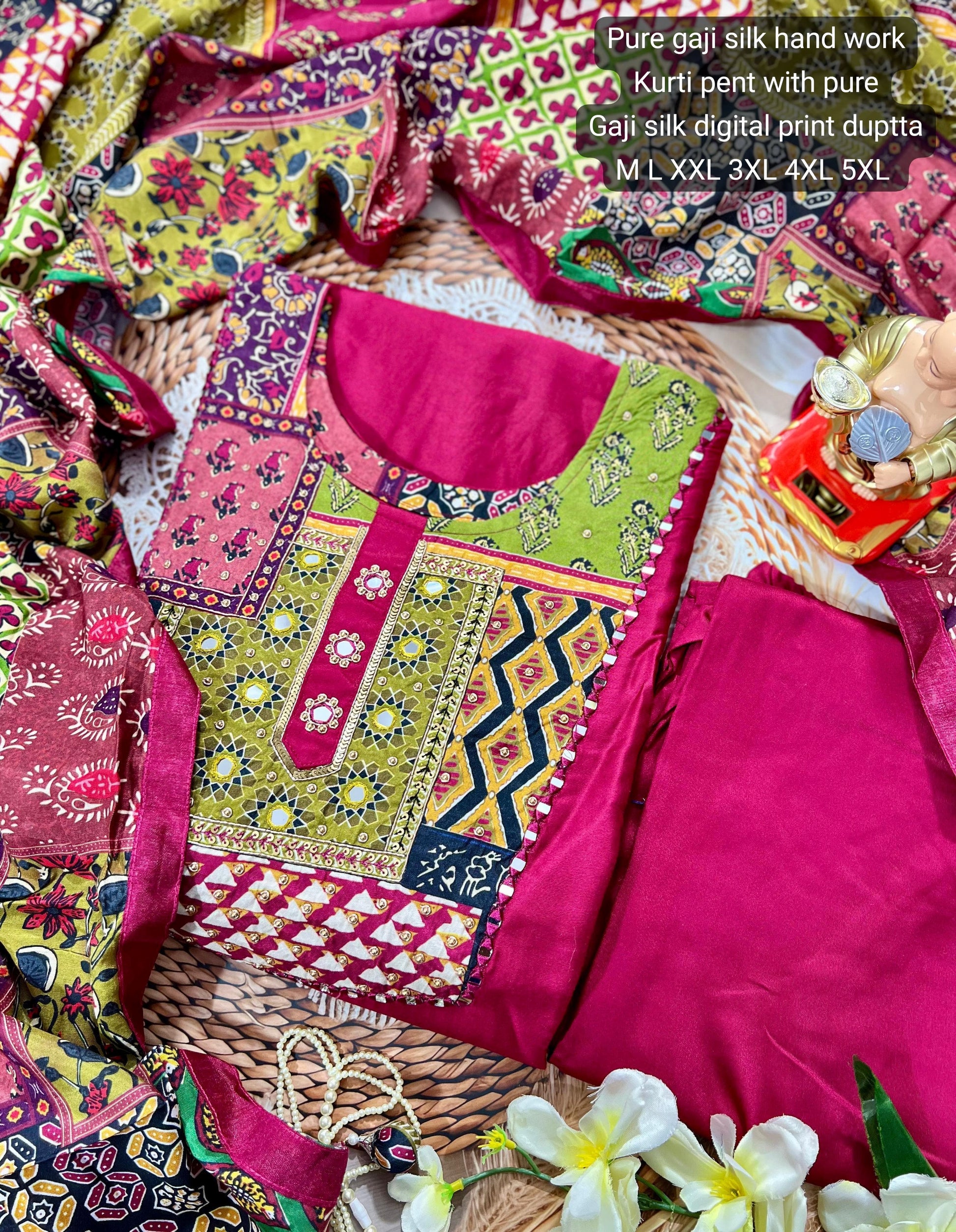 Product Image - Designer Gajji Silk 3-Piece Suit Set – Perfect for Weddings & Festivals