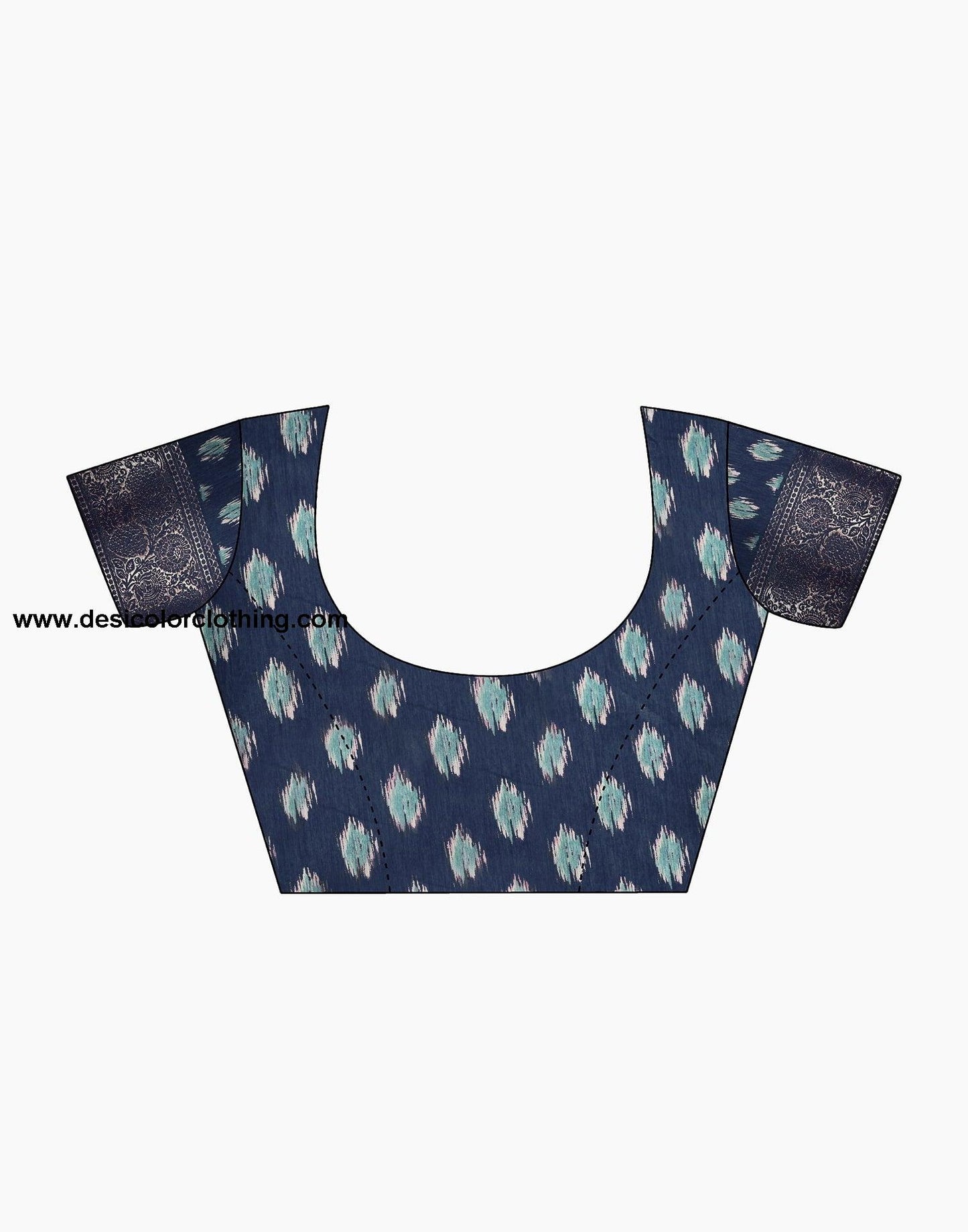Blue Silk Printed Saree