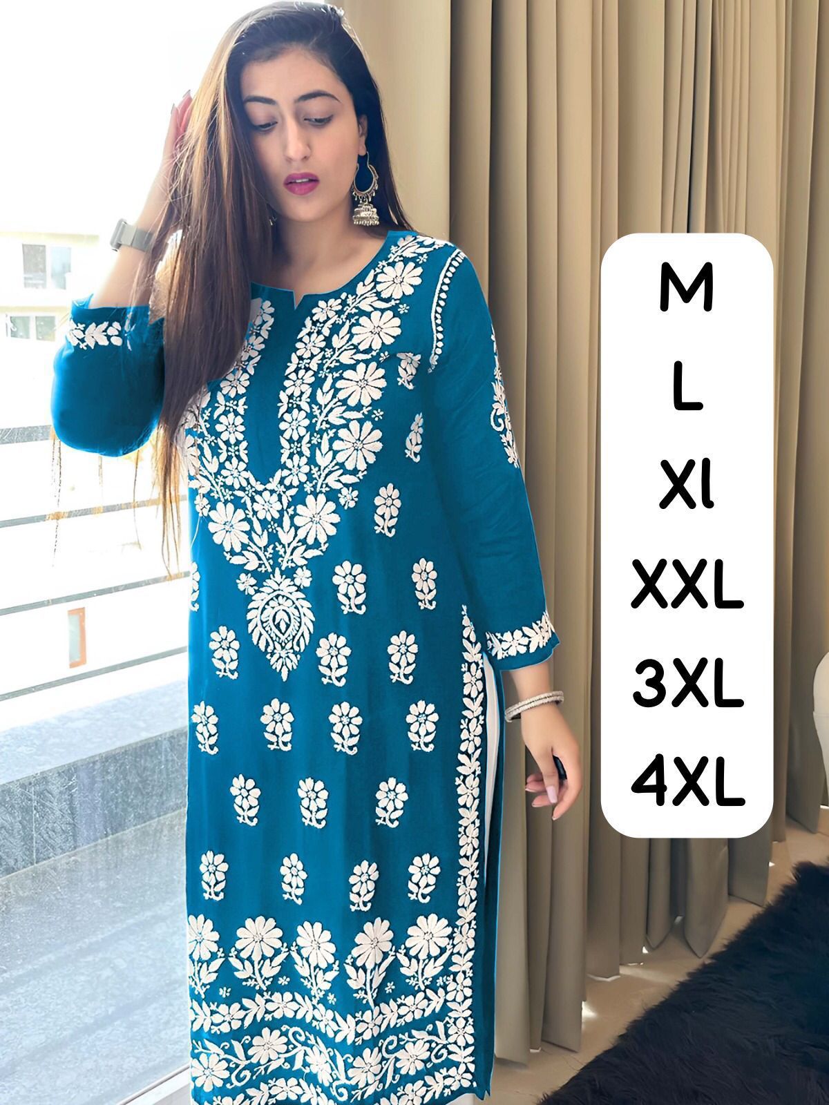 Product Image - Designer Kurti with Embroidery - MF 575