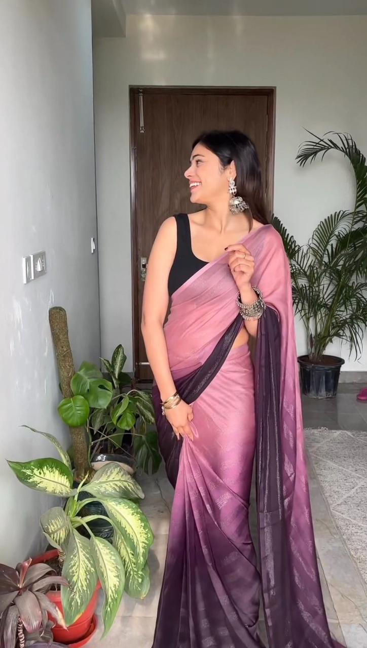 Product Image - Elegant 1 Min Ready to Wear Designer Saree | Georgette Fabric | Festive & Wedding Wear