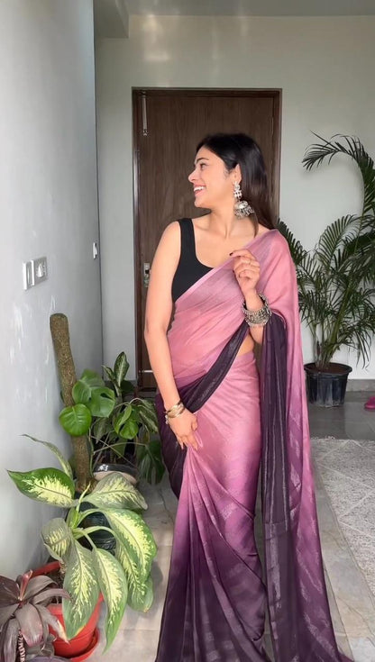 Product Image - Elegant 1 Min Ready to Wear Designer Saree | Georgette Fabric | Festive & Wedding Wear