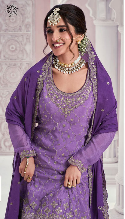 Product Image - Rang-Rasiya Designer Chinon Embroidery Saree Set | Festive & Wedding Outfit