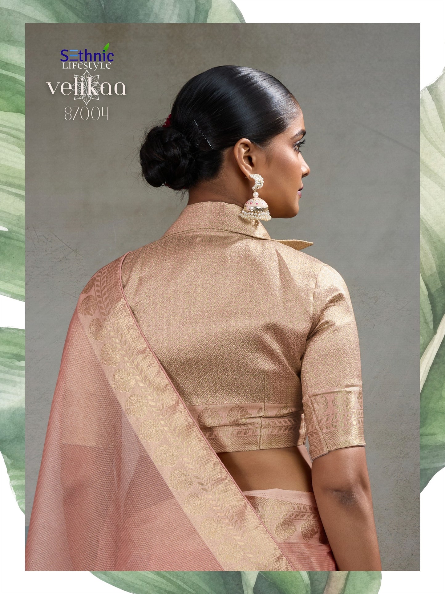 Product Image - Designer Tissue Silk Saree with Woven Patta & Pallu