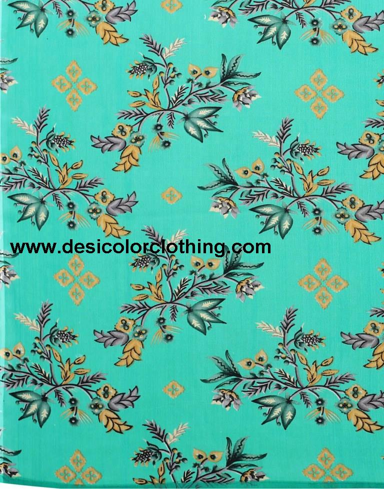 Elegant Turquoise Green Printed Saree | 1955S343