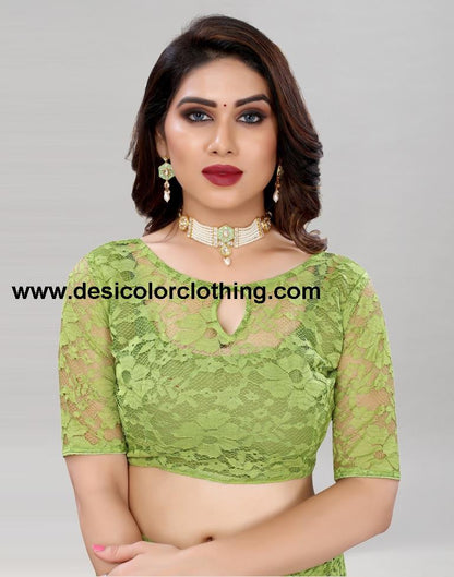 Pista Green Coloured Russel Net Partywear saree