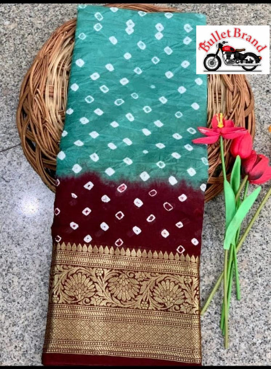 Product Image - Designer Bandhej Patola Saree - Pure Dola Silk Ethnic Wear