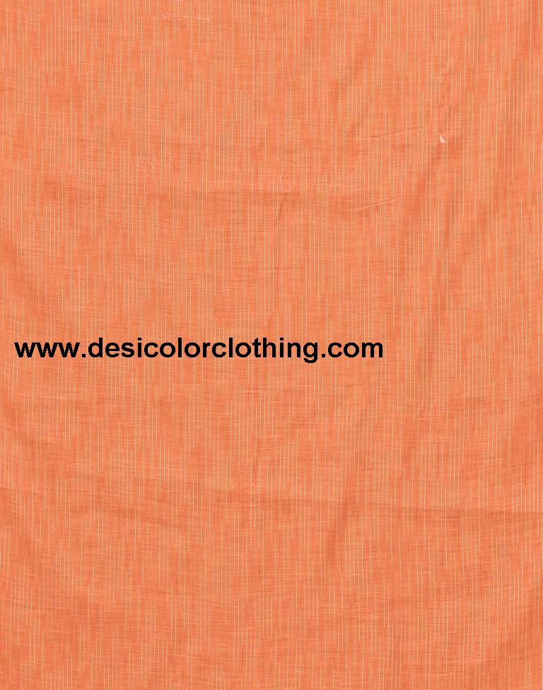 Orange Cotton Saree