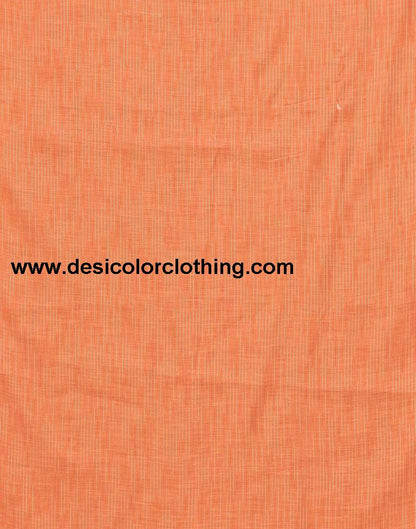 Orange Cotton Saree