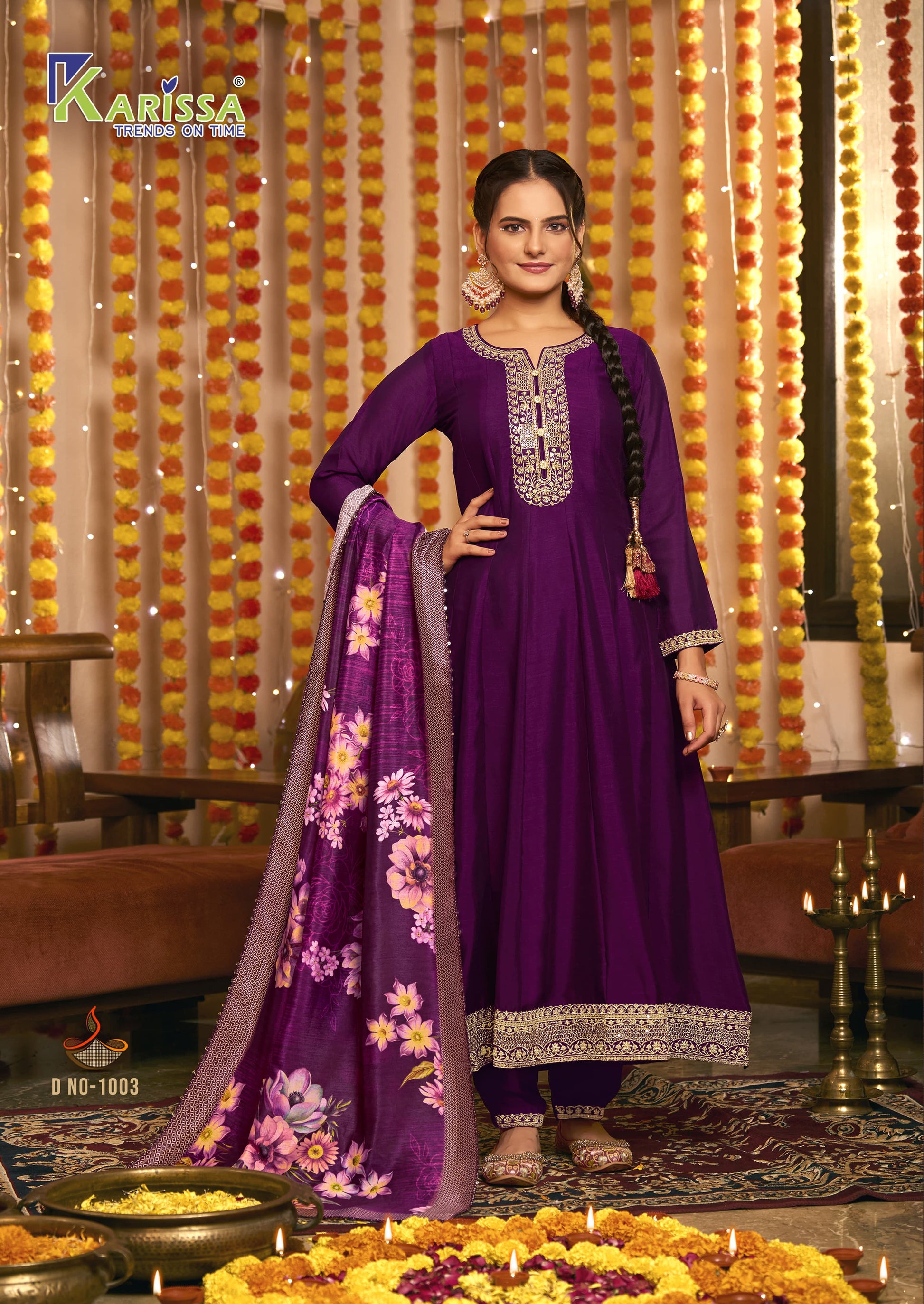 Product Image - Karissa Gehna Designer Saree - Premium Vichitra Silk Ethnic Wear