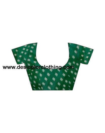 Dark Green Printed Saree