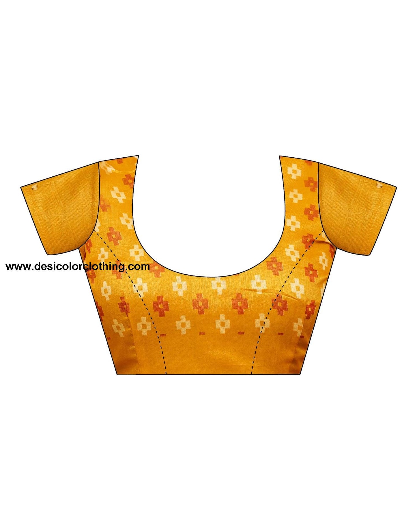 Turmeric Yellow Cotton Printed Saree