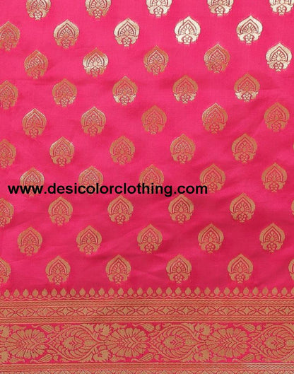 Pink Weaving Silk Saree