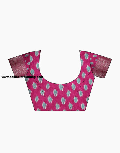 Pink Silk Printed Saree