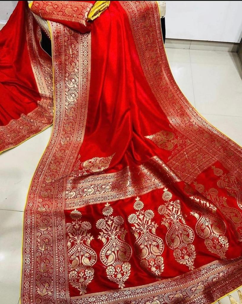 Product Image - Elegant Designer Banarasi Dola Silk Saree for Weddings & Festivals