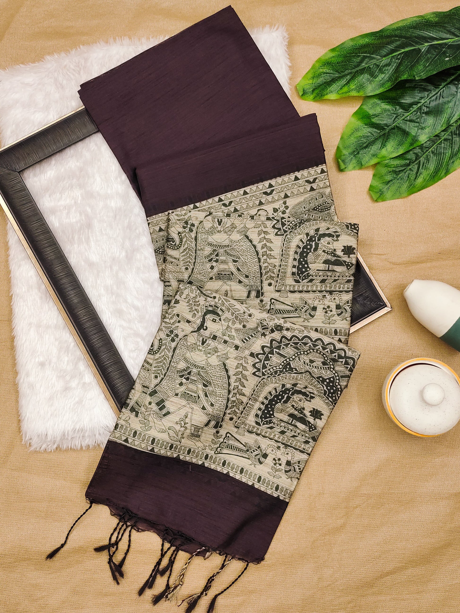 Product Image - Designer Saree in Soft Khadi Raw Silk
