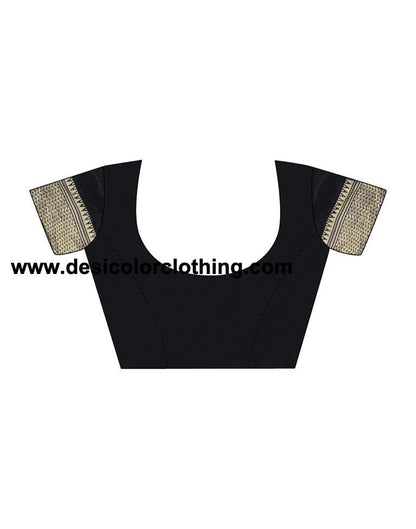 Black Silk Weaving Saree