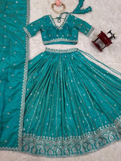 Product Image - Designer Lehengha - Shimmer Silk, Festival Ready