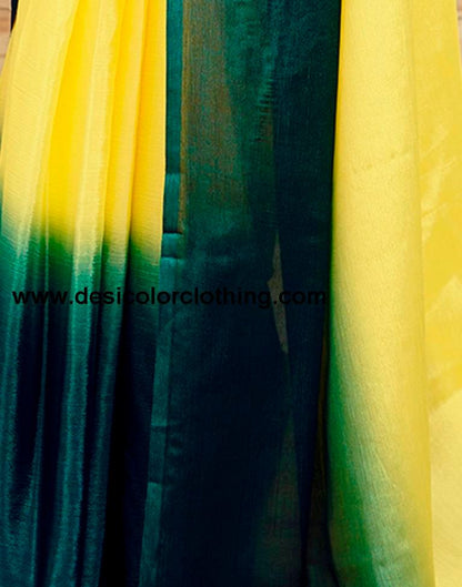 Yellow Chiffon Plain Ready To Wear