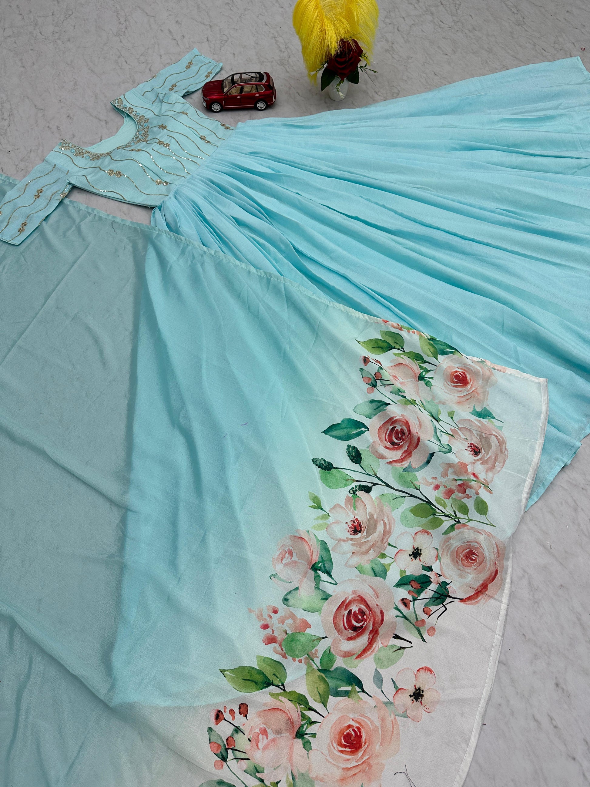 Product Image - Pure Cotton Embroidery Work Suit Set - New Colour Launch