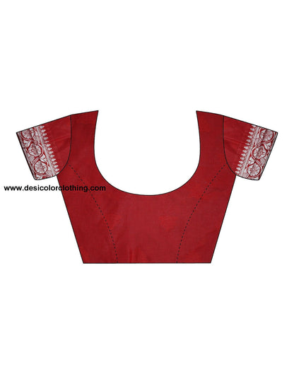 Red Silk Weaving Saree