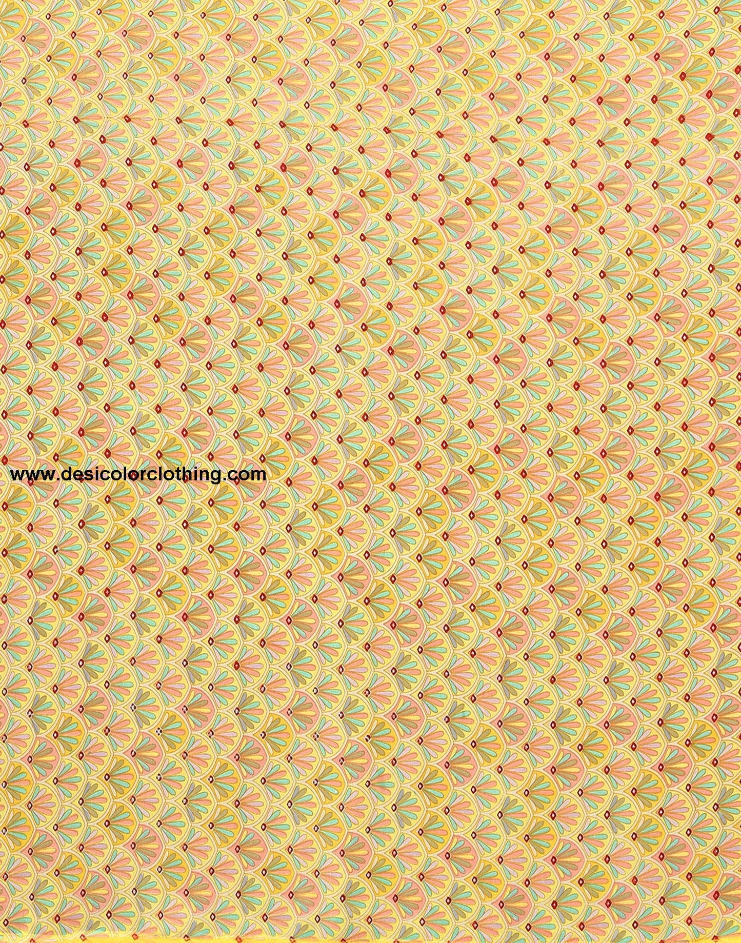 Yellow Georgette Printed Saree