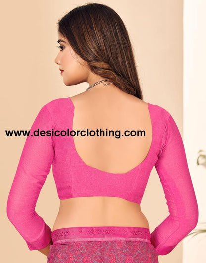 Pink Georgette Printed Sarees