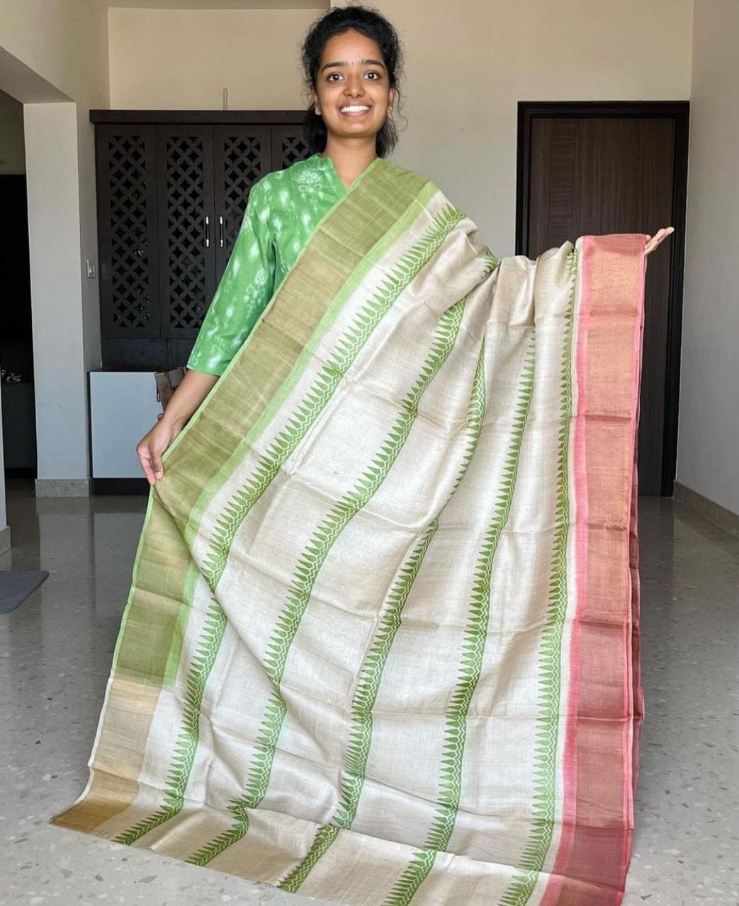 Product Image - Bhagalpuri Tussar Designer Saree - Ethnic Wedding & Festive Wear