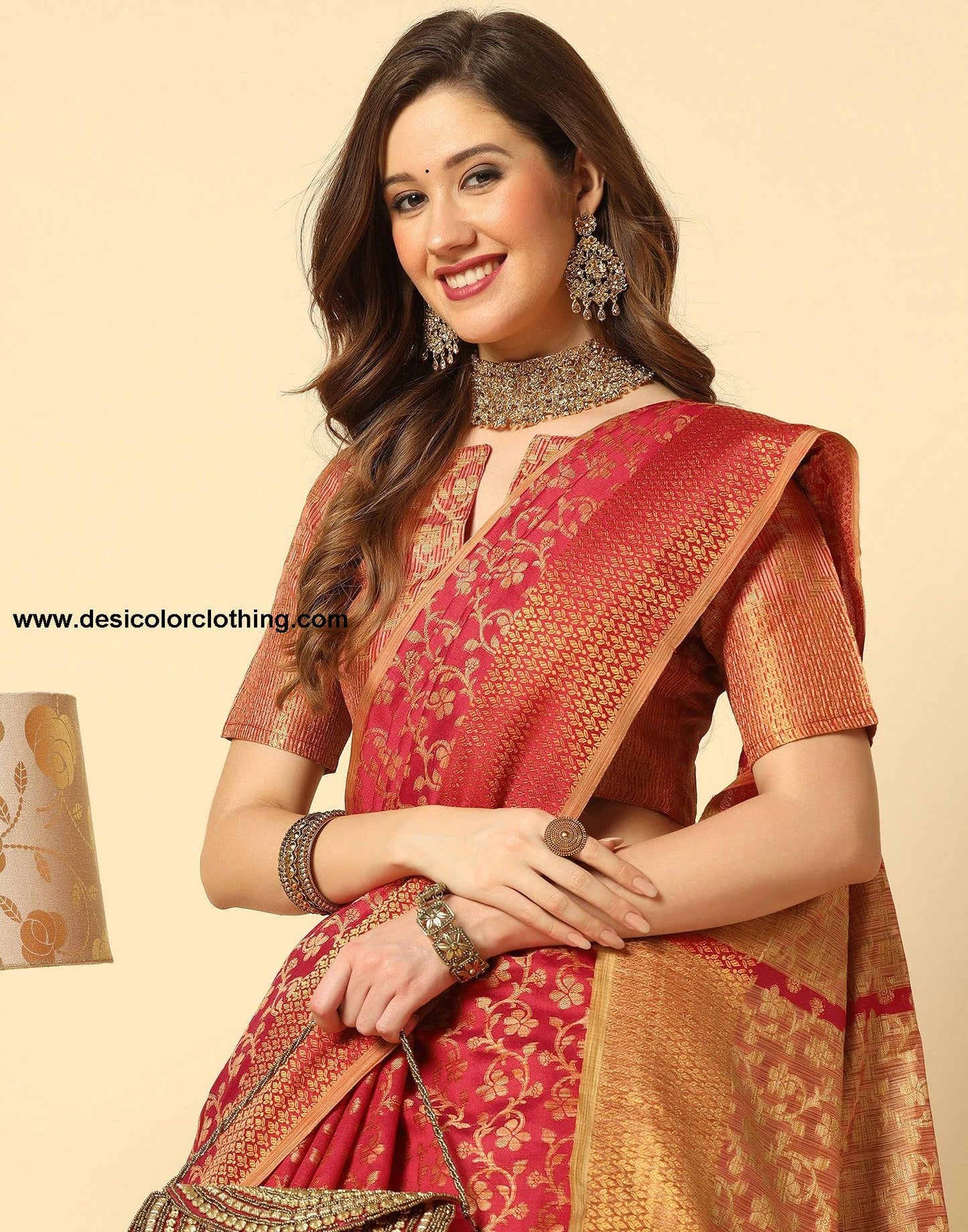 Red Banarasi Silk Saree
