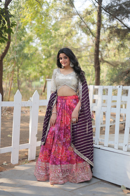 Product Image - Designer Georgette Lehenga Choli | Exquisite Festive Attire