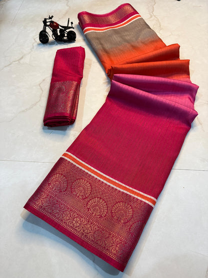 Product Image - Elegant Soft Kanjivaram Silk Saree with Zari Weaving