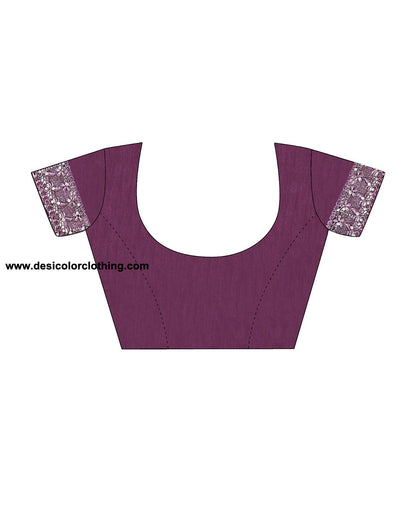 Wine Printed Lycra Saree