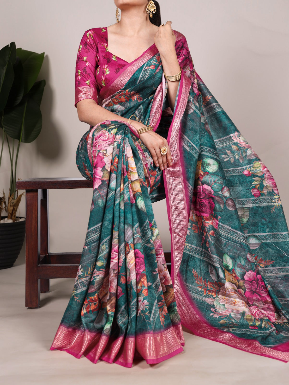 Product Image - Designer Tussar Silk Saree Collection with Viscose Border