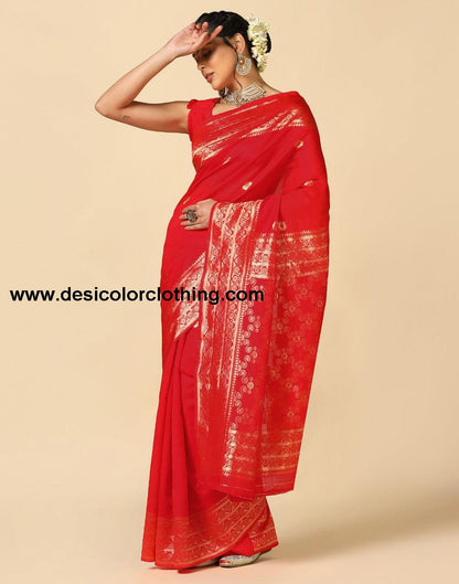 Red Silk Saree