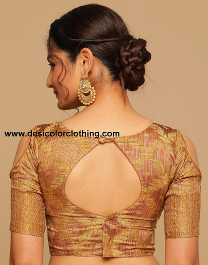 Orange Coloured Banarasi Cotton Silk Saree
