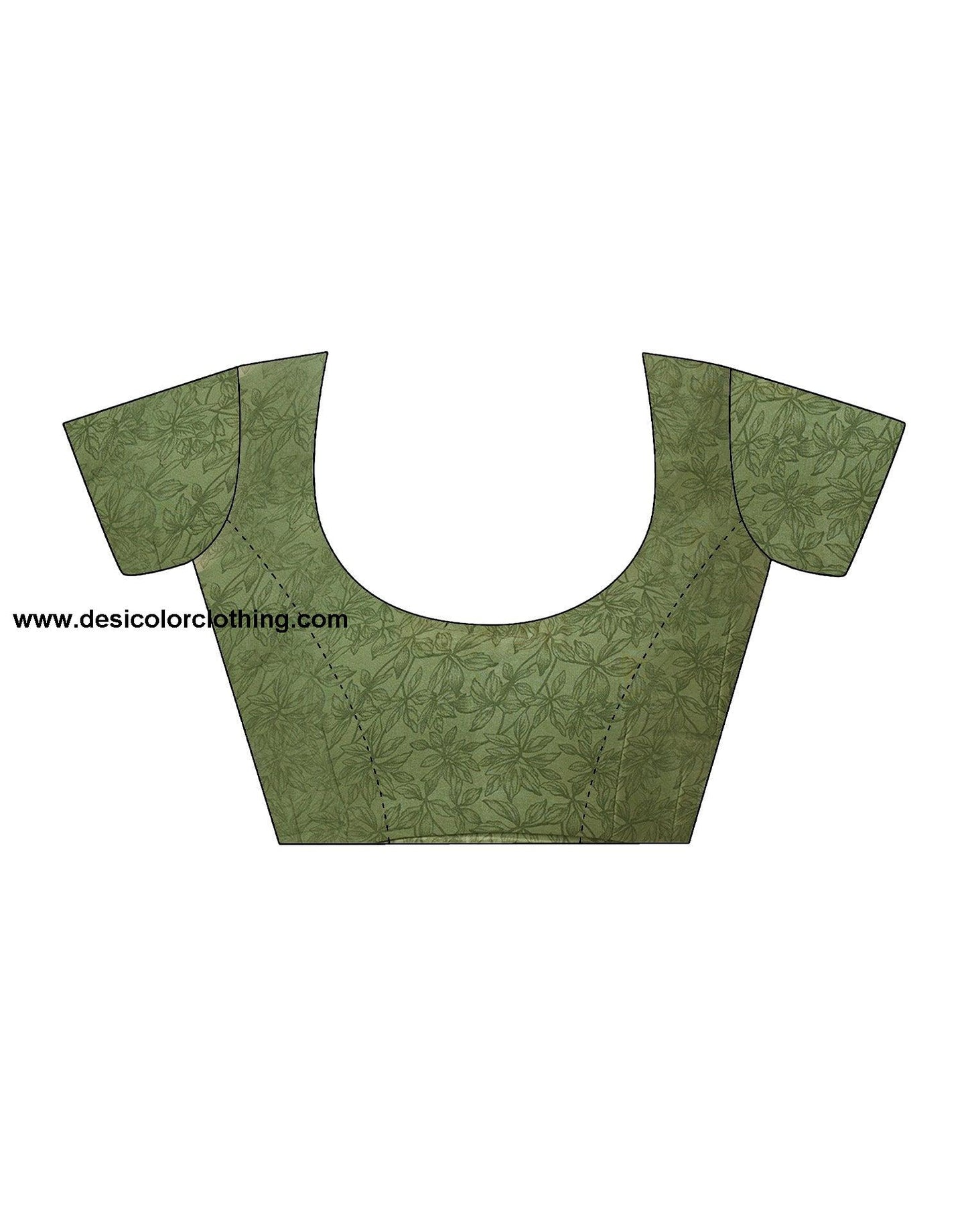 Dusty Green Georgette Printed Saree