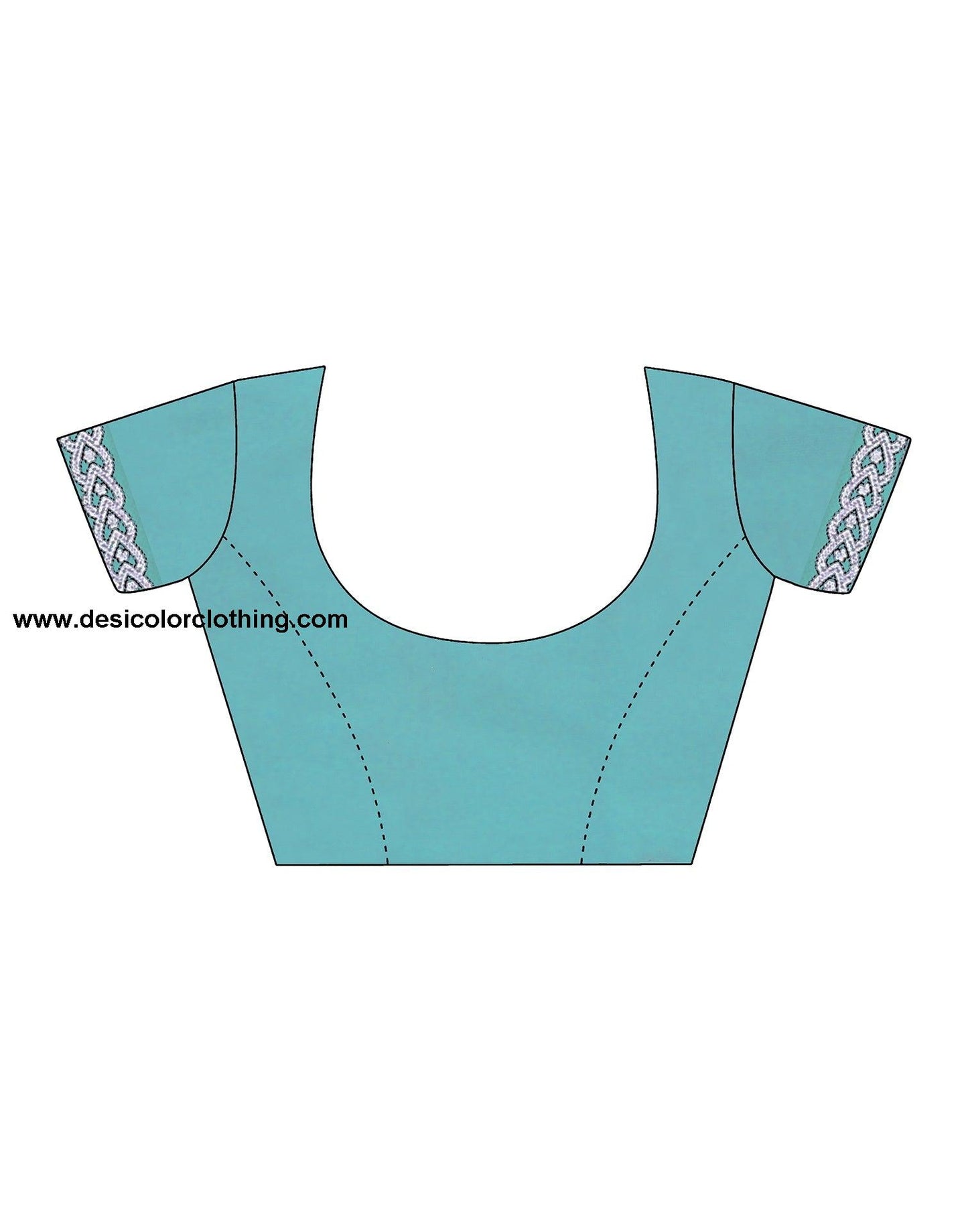Turquoise Swarovski Georgette Stone Work Saree