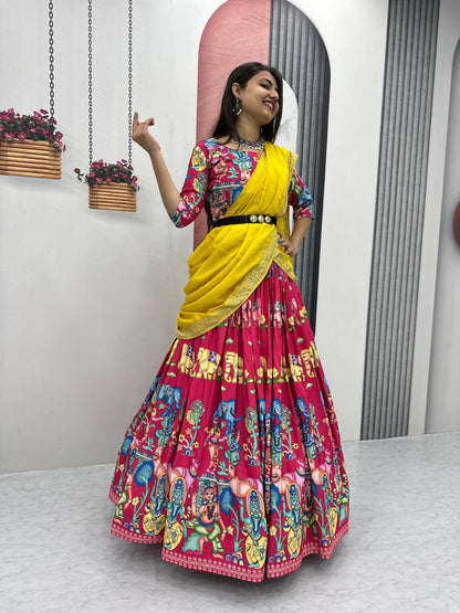 Product Image - Exquisite Kalamkari Lehenga Choli - Mahant Creation
