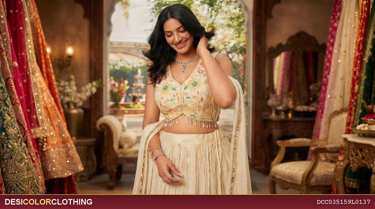 Product Image - Designer fully striched lehengas for wedding - 4