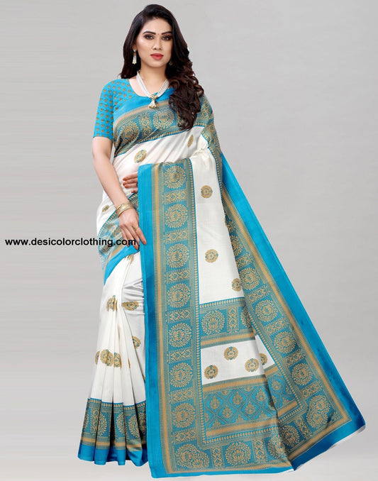 White Banarasi Silk Saree | 2019S120