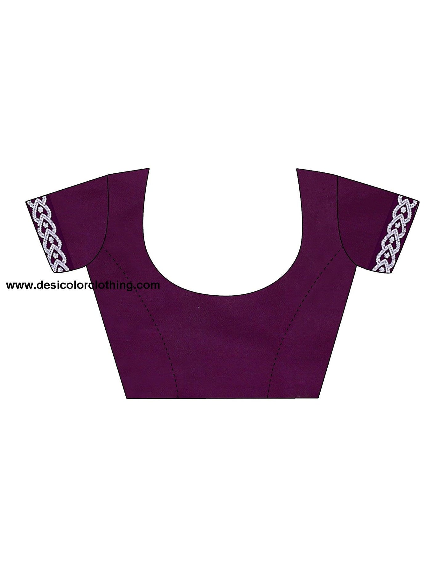 Purple Swarovski Georgette Stone Work Saree