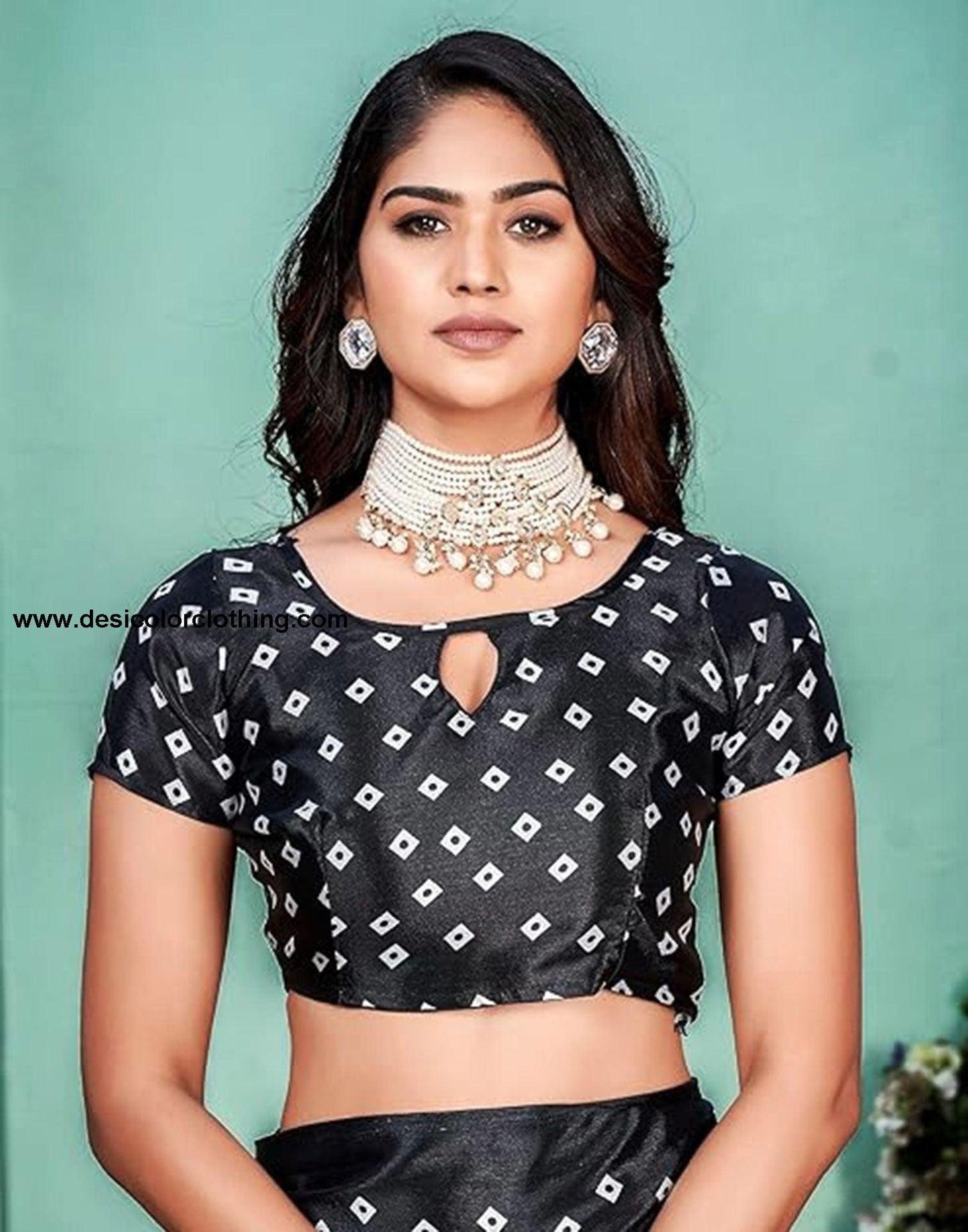 Black Printed Chiffon Saree