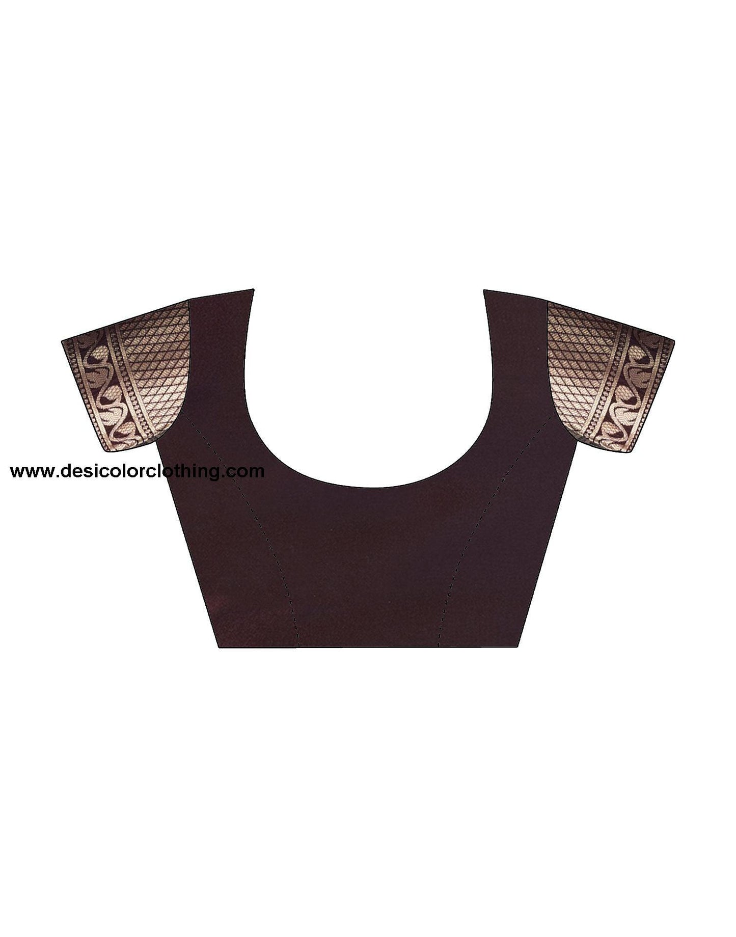 Brown Jacquard Silk Saree