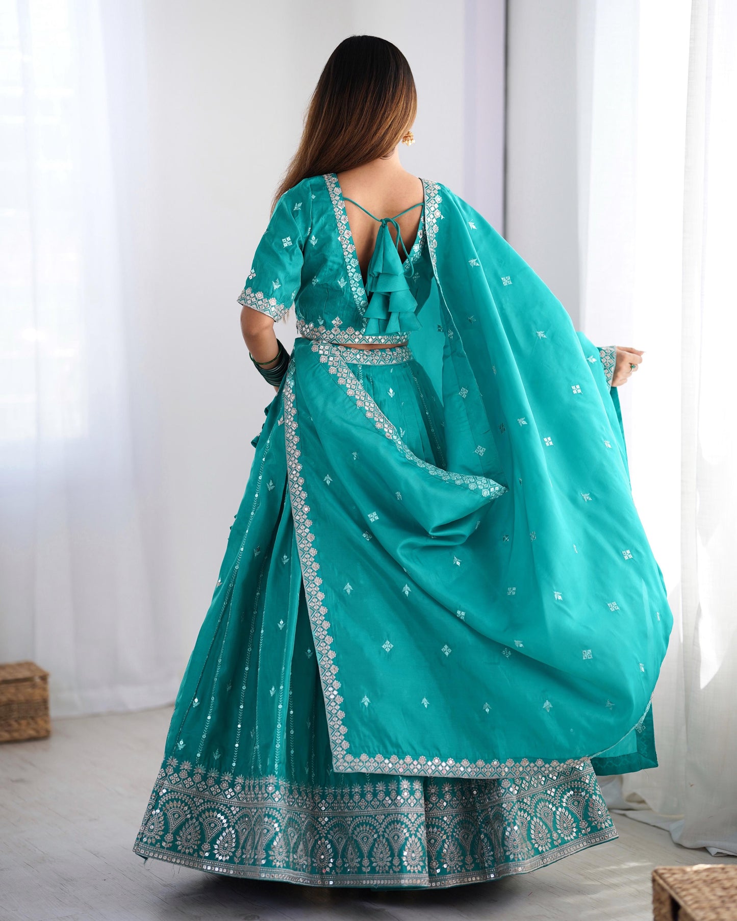 Product Image - Designer Lehengha - Shimmer Silk, Festival Ready