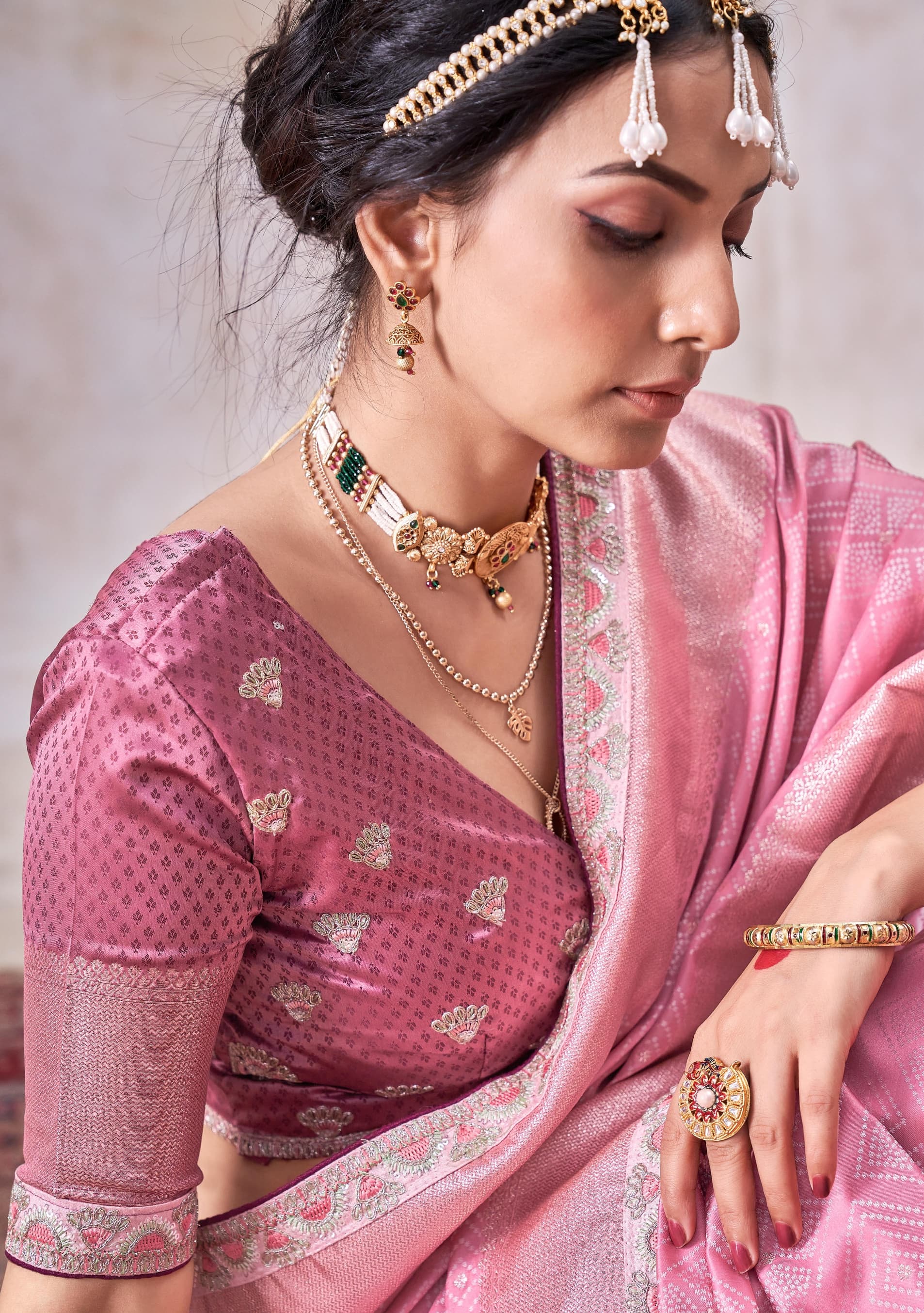 Product Image - Premium Designer Georgette Saree with Heavy Embroidery and Sequins - Festive Wear